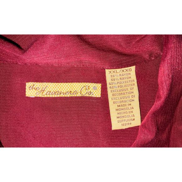 Men's Women's the Havanera Co. XXL Short Sleeve Bowling Shirt Embroidery Accents - Picture 3 of 7